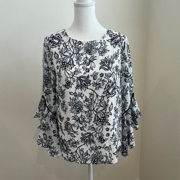 White House Black Market blouse top size 0 - Picture 4 of 6